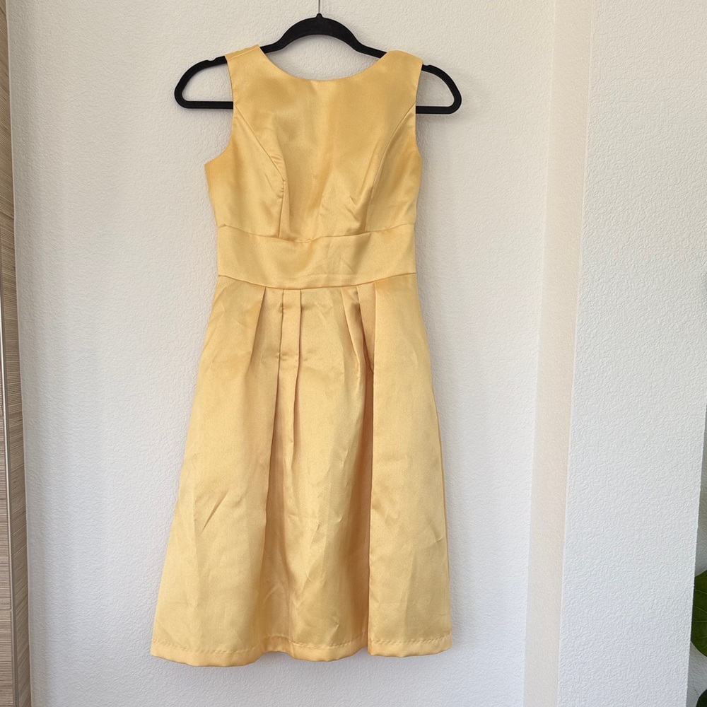 ALFRED SUNG Yellow Midi Dress
